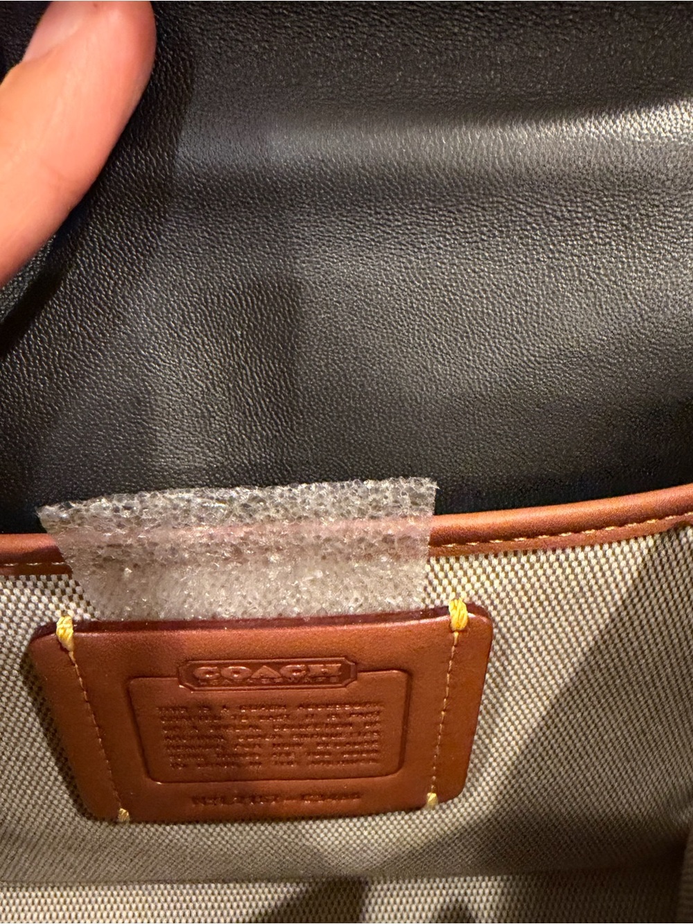 Coach Kip Turnlock Crossbody Handbag in Black - Picture 7 of 9